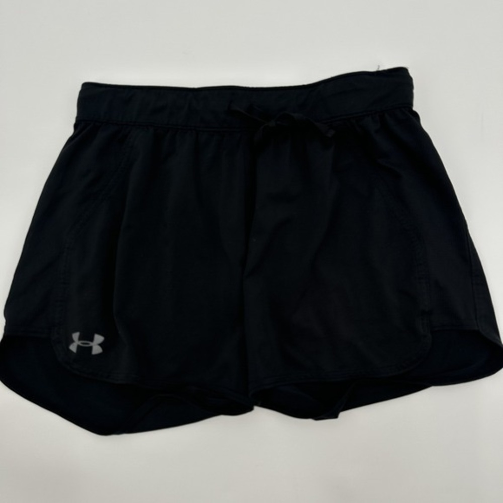 Under Armour Women's Black Running Shorts with Reflective Logo